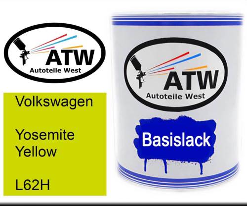 Volkswagen, Yosemite Yellow, L62H: 1L Lackdose, von ATW Autoteile West.